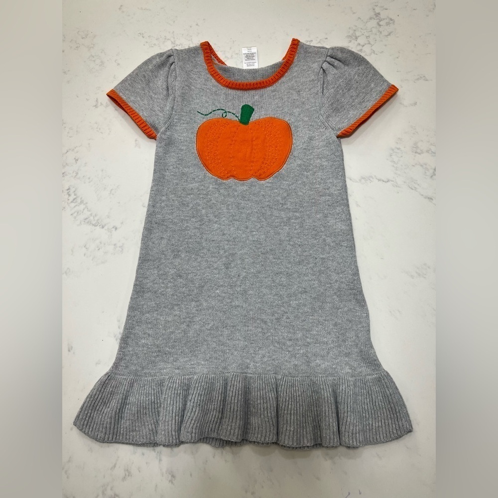 Gymboree Gray and Orange Knit Dress